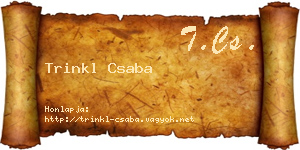 Trinkl Csaba névjegykártya