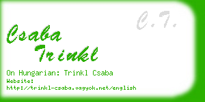 csaba trinkl business card
